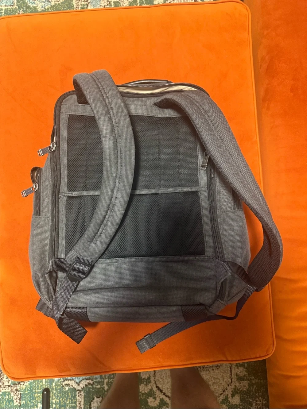 Tumi Charcoal Gray Men's Backpack with Front Organizer